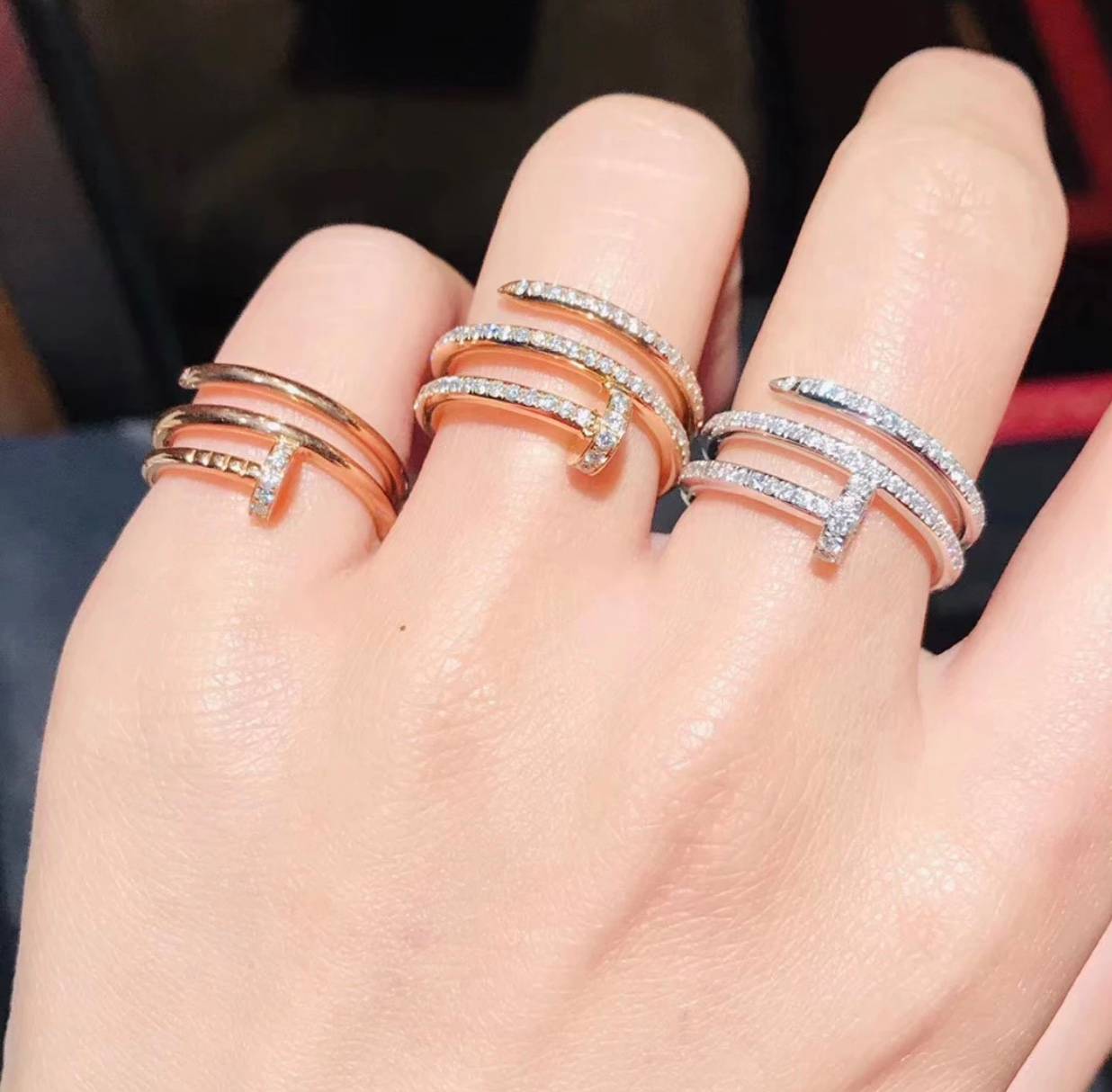 Cartier カルティエ レディース リング ジュスト アン クル 750YG 1Pダイヤ ブランドジュエリー 普段使い - 画像 3