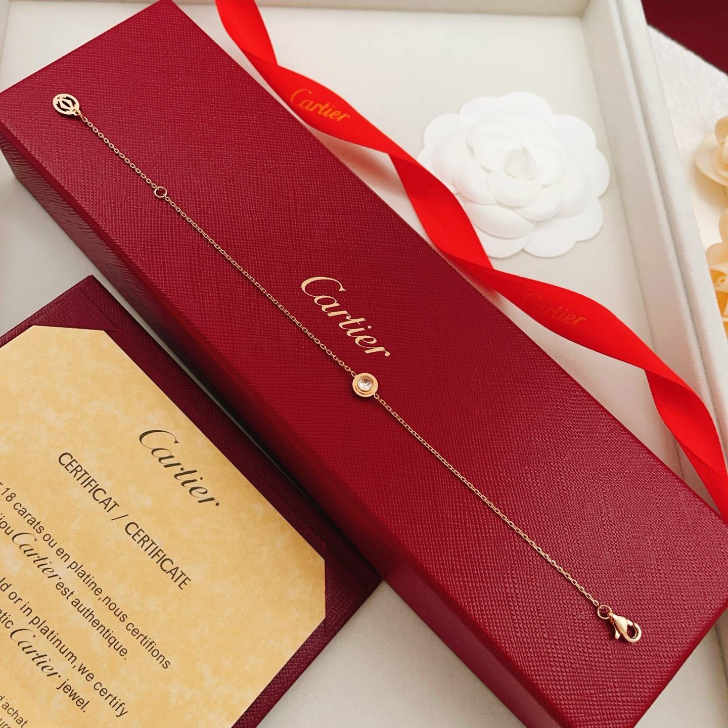 Cartier カルティエ レディース ブレスレット C ドゥ カルティエ ダイヤモンド 1Pダイヤ エルボウブレスレット ブランドジュエリー 普段使い - 画像 5
