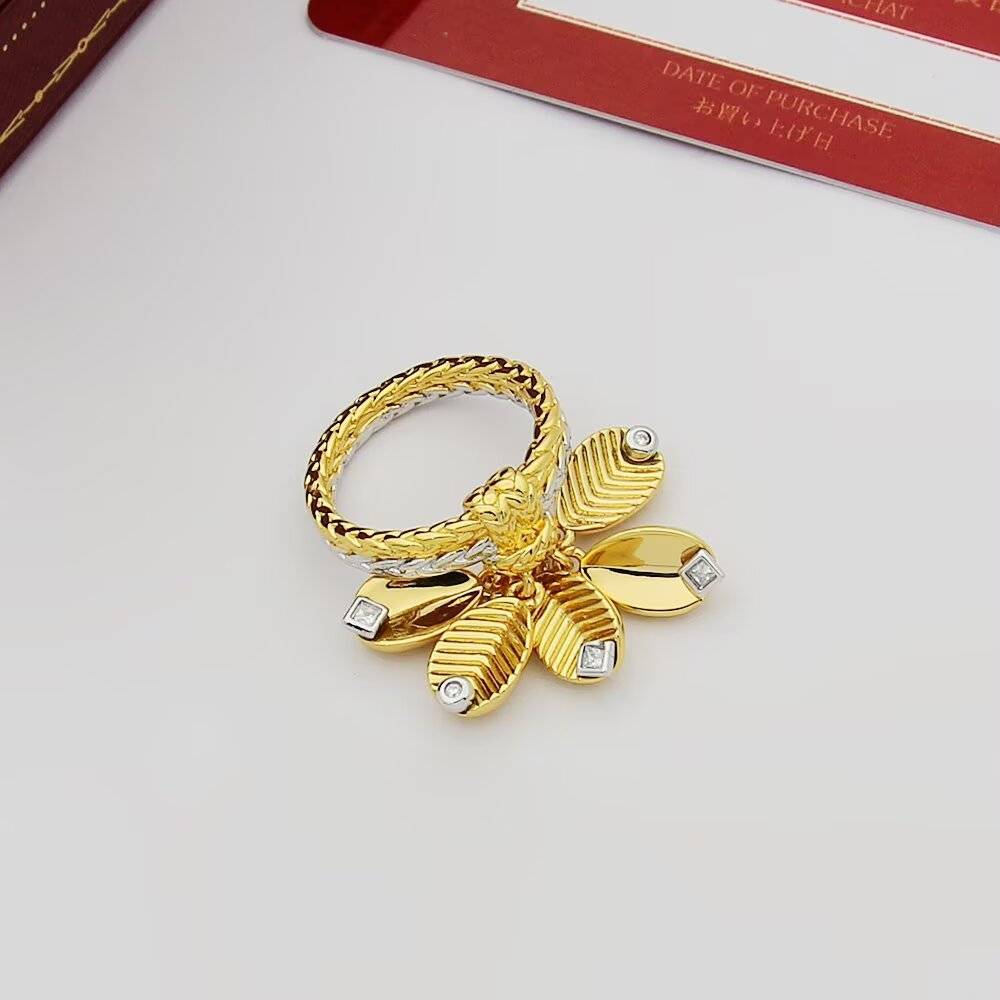 Cartier カルティエ レディース リング パンテール ダイヤモンド 750 YG WG PG ブランドジュエリー 記念日 ギフト - 画像 3