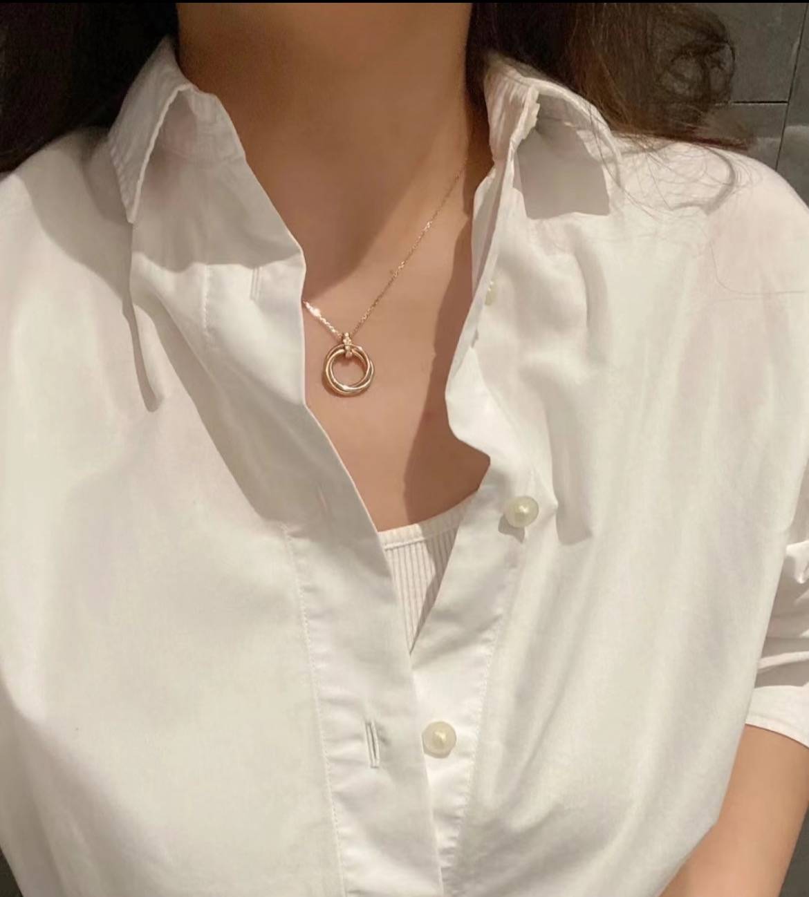 Cartier カルティエ レディース ネックレス トリニティ 750 YG ブランドジュエリー 普段使い ギフト - 画像 4
