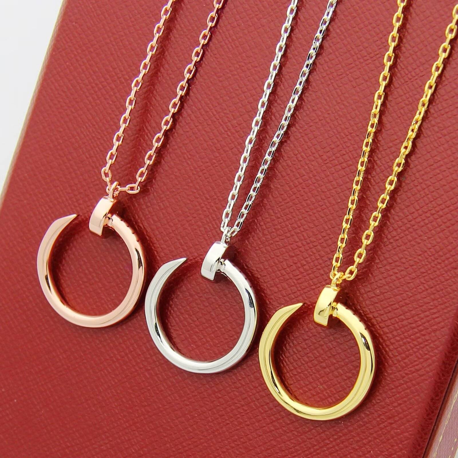 Cartier カルティエ レディース ネックレス ジュスト アン クル 750 YG WG PG ブランドジュエリー プレゼント