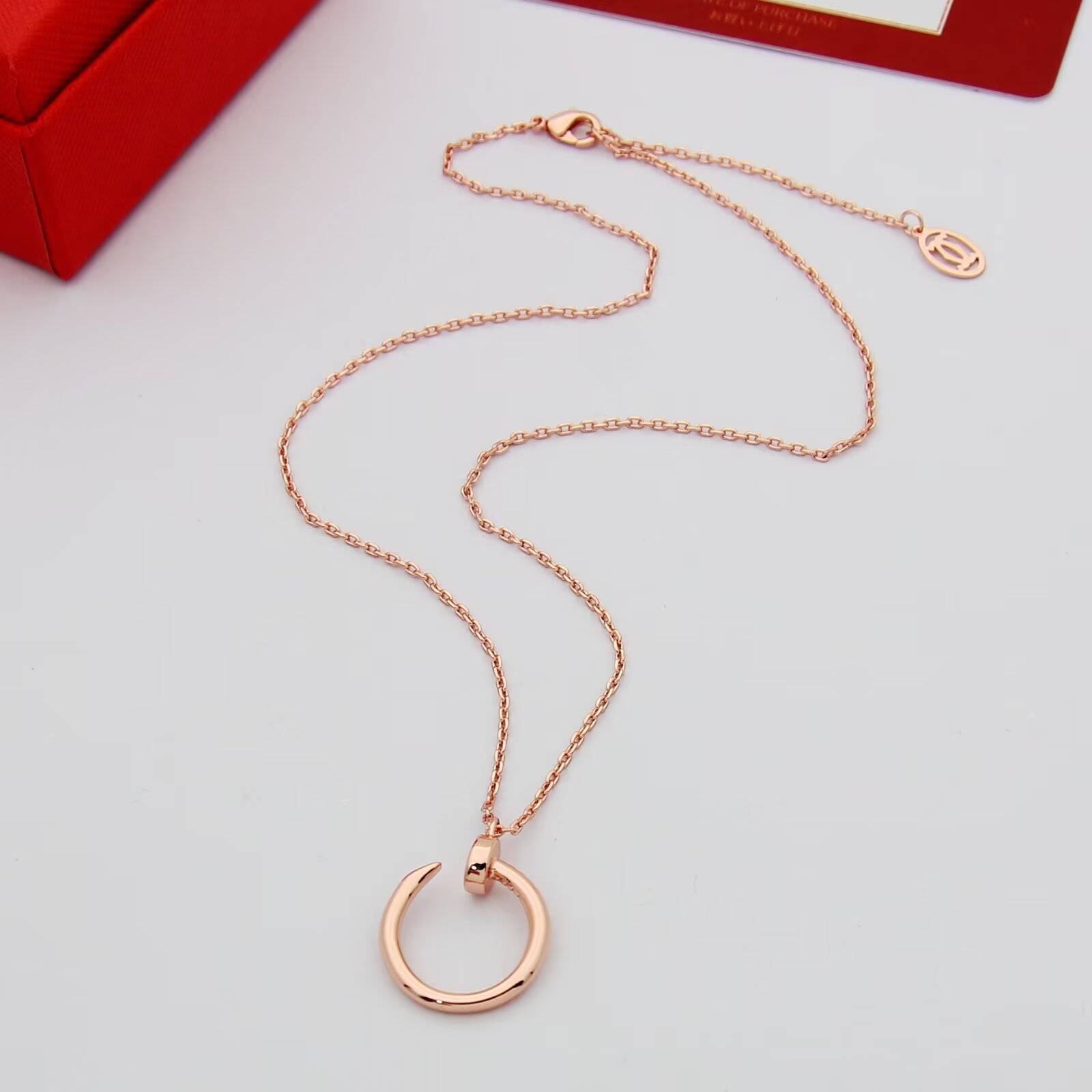 Cartier カルティエ レディース ネックレス ジュスト アン クル 750 YG WG PG ブランドジュエリー プレゼント - 画像 3
