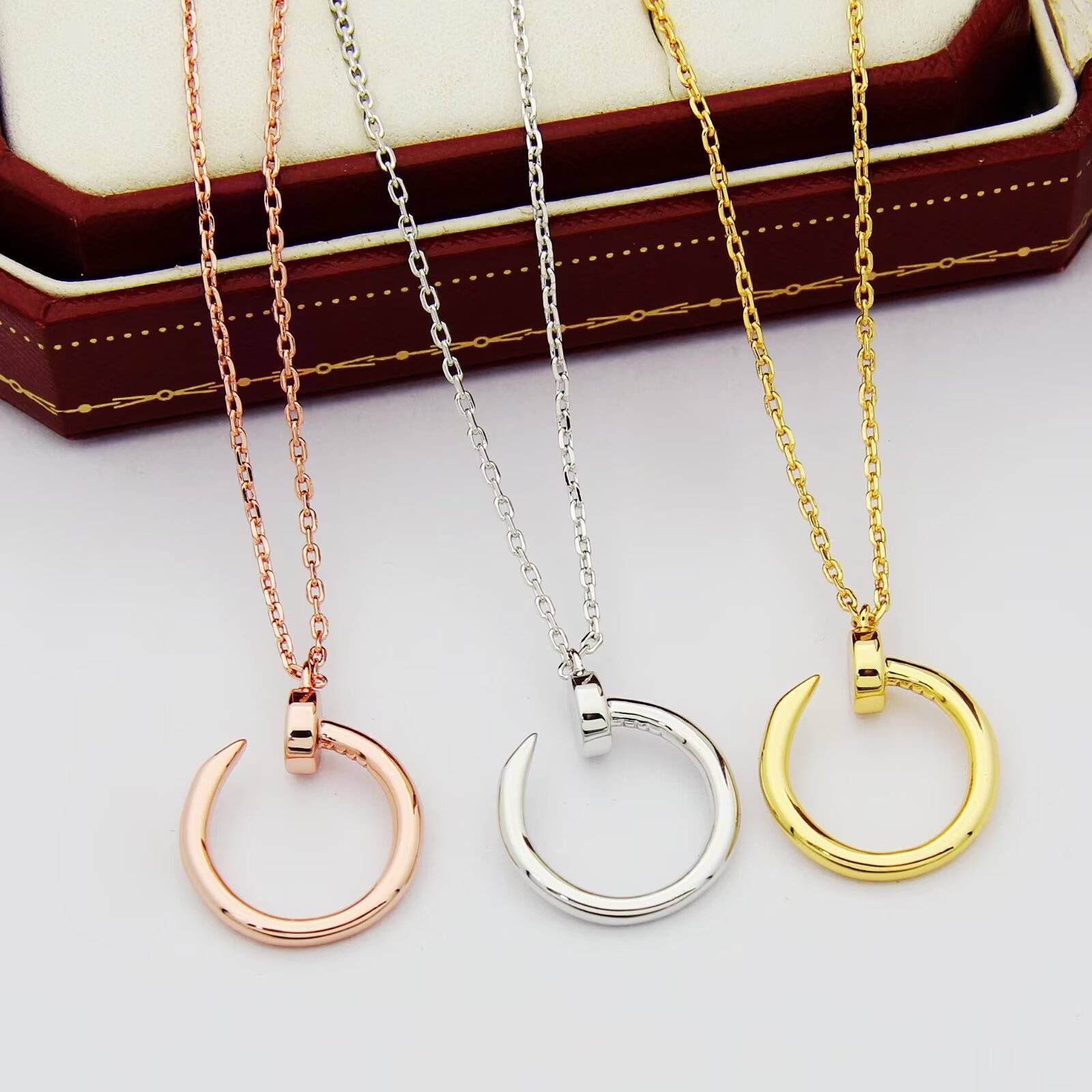 Cartier カルティエ レディース ネックレス ジュスト アン クル 750 YG WG PG ブランドジュエリー プレゼント - 画像 9
