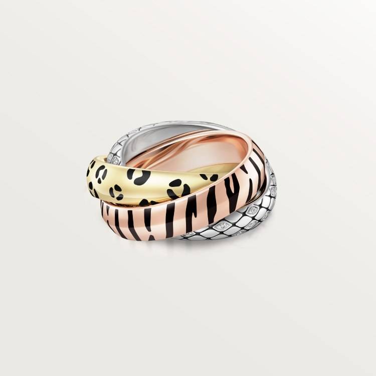 Cartier カルティエ レディース リング トリニティ キャットデザイン 750 1Pダイヤ ブランドジュエリー プレゼント