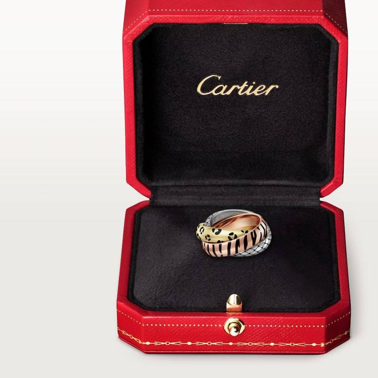 Cartier カルティエ レディース リング トリニティ キャットデザイン 750 1Pダイヤ ブランドジュエリー プレゼント - 画像 5