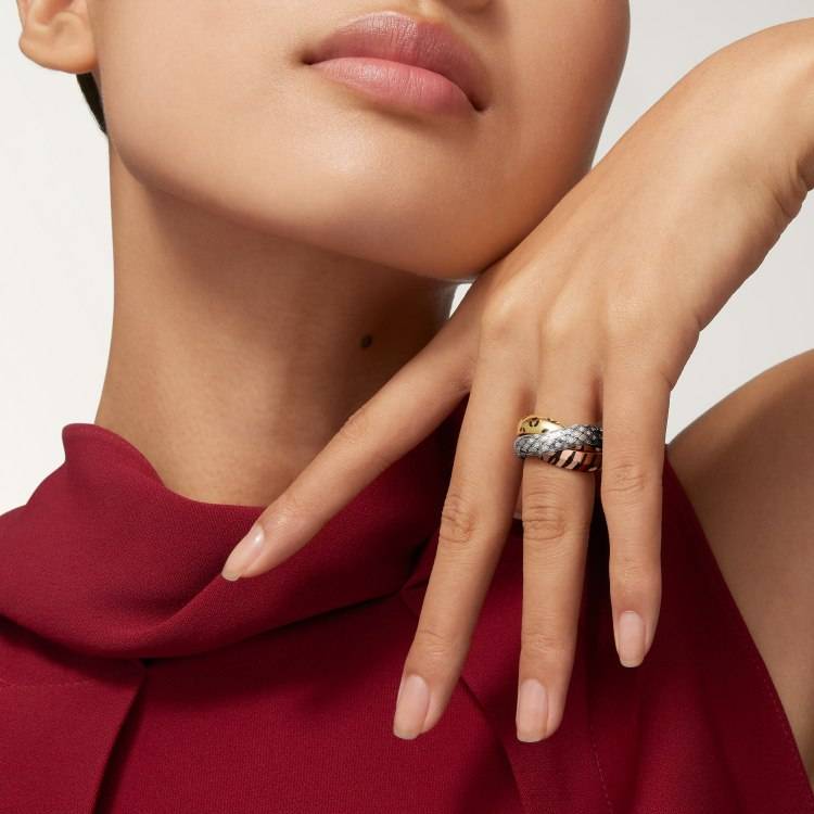 Cartier カルティエ レディース リング トリニティ キャットデザイン 750 1Pダイヤ ブランドジュエリー プレゼント - 画像 8