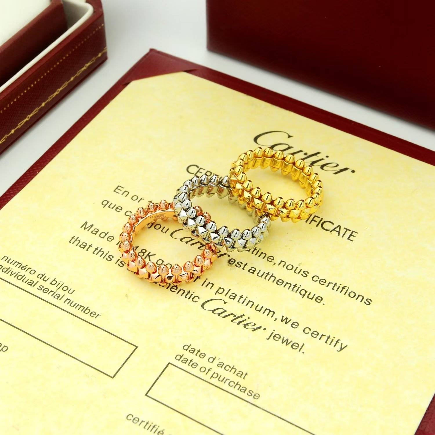 Cartier カルティエ レディース リング ジュスト アン クル K18 WG 750 ブランドジュエリー 普段使い - 画像 9