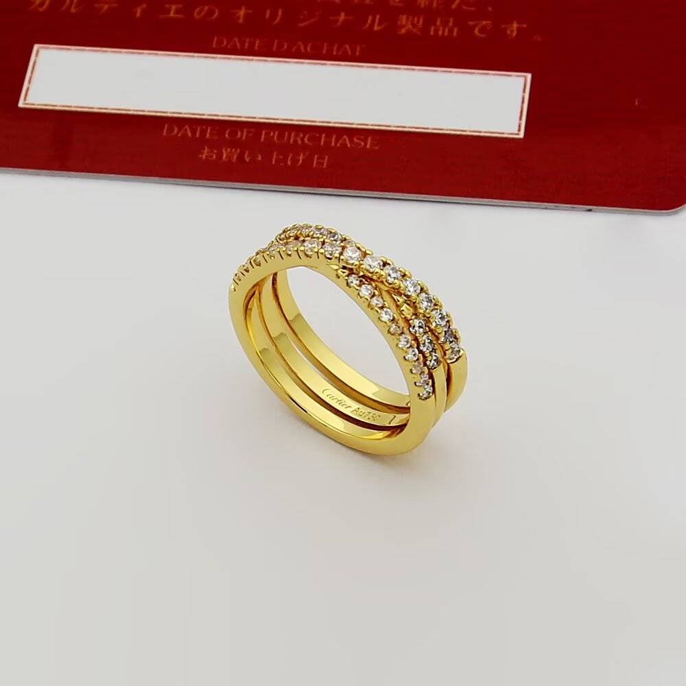 Cartier カルティエ レディース リング LOVE ラブリング 750YG ダイヤモンド 1P ブランドジュエリー 普段使い プレゼント - 画像 2