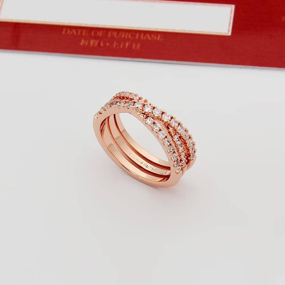 Cartier カルティエ レディース リング LOVE ラブリング 750YG ダイヤモンド 1P ブランドジュエリー 普段使い プレゼント - 画像 4