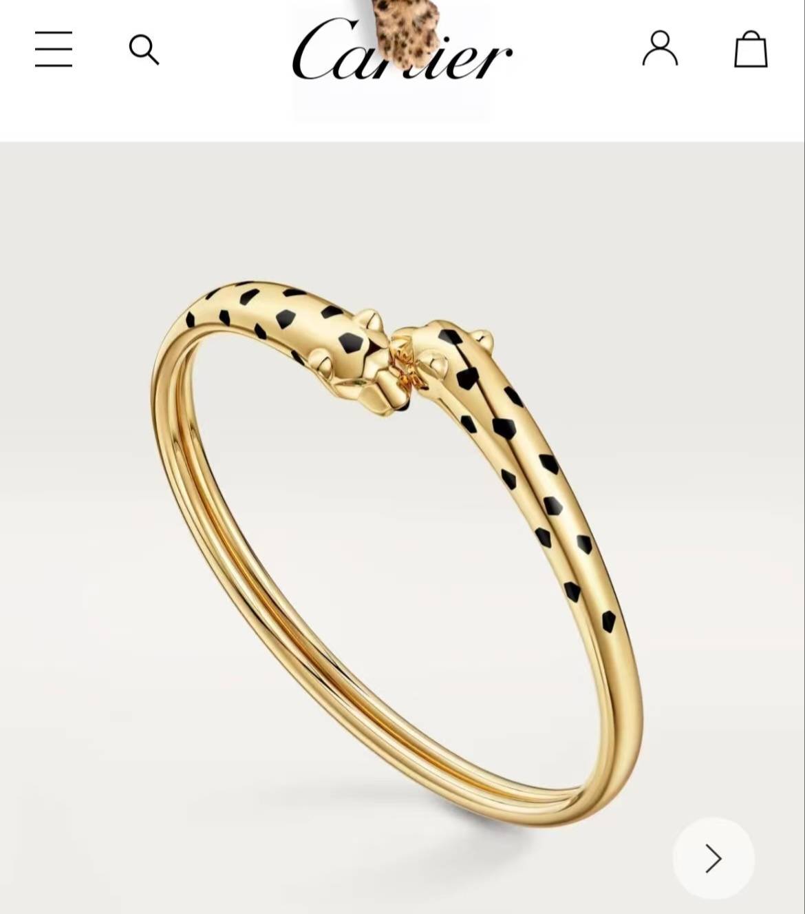 Cartier カルティエ レディース ブレスレット パンテール 750 YG ダイヤモンド ブランドジュエリー 普段使い ギフト