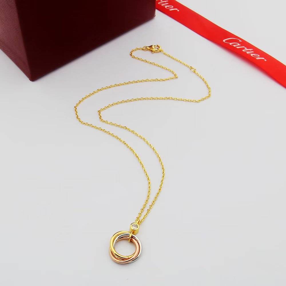Cartier カルティエ レディース ネックレス トリニティ 750 18金 ダイヤモンド ブランドジュエリー 普段使い ギフト - 画像 3