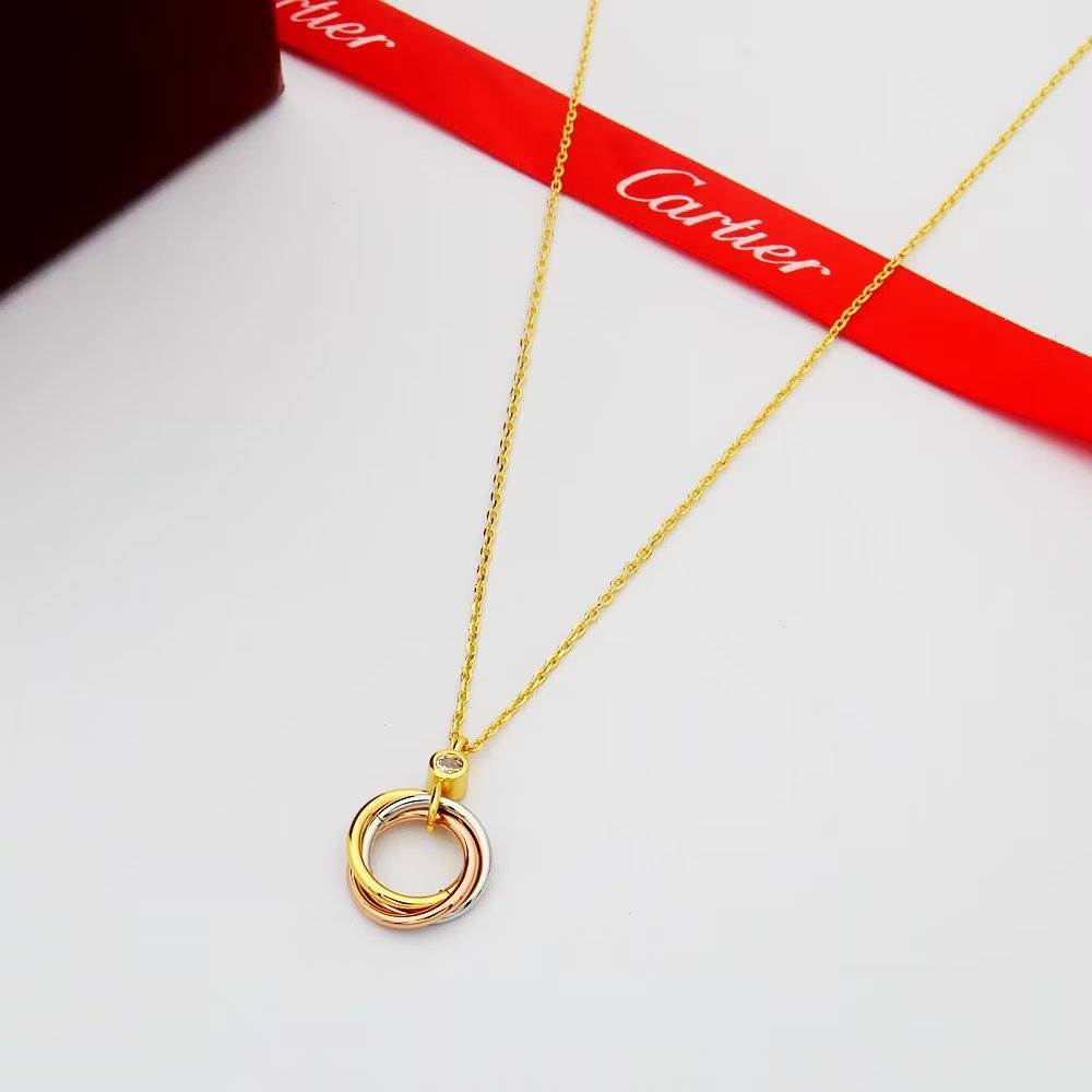 Cartier カルティエ レディース ネックレス トリニティ 750 18金 ダイヤモンド ブランドジュエリー 普段使い ギフト - 画像 4