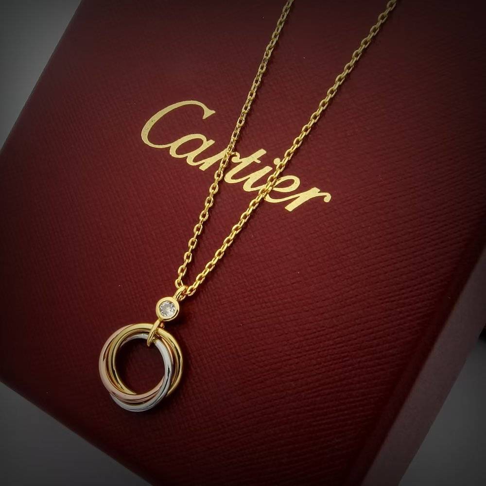 Cartier カルティエ レディース ネックレス トリニティ 750 18金 ダイヤモンド ブランドジュエリー 普段使い ギフト - 画像 5