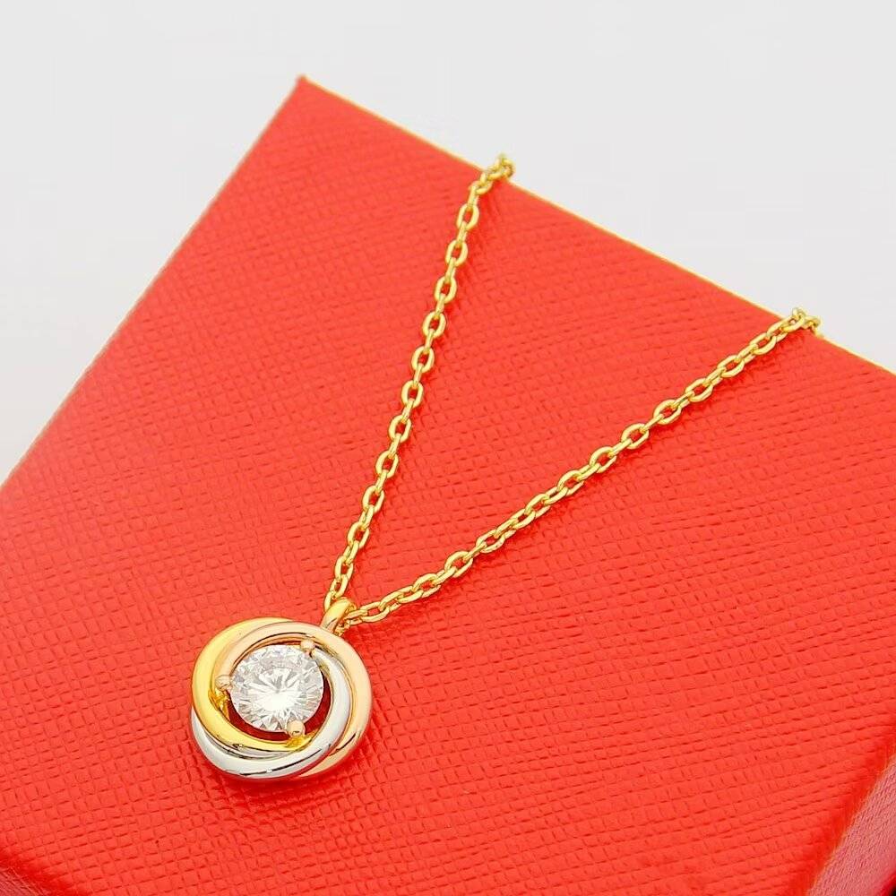 Cartier カルティエ レディース ネックレス ジュスト アン クル 750 YG WG ダイヤモンド ブランドジュエリー 普段使い - 画像 3