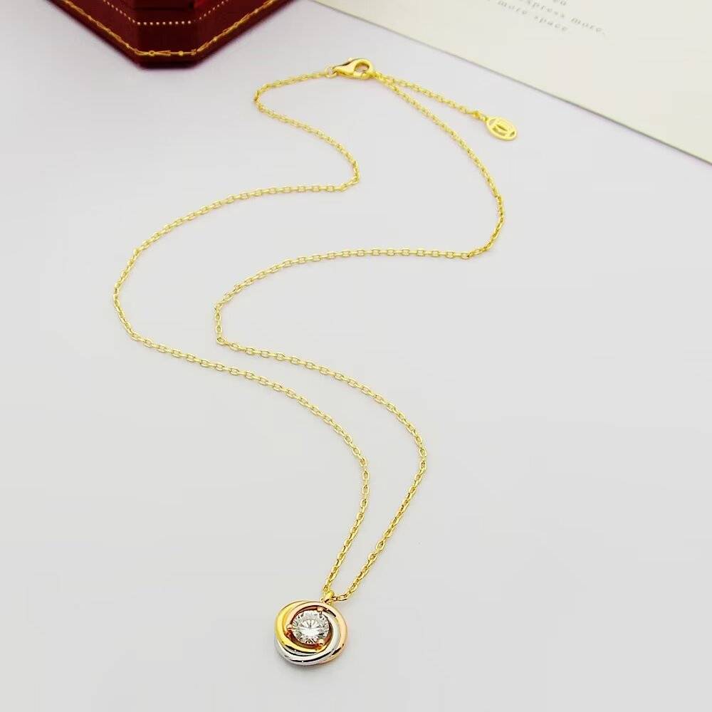 Cartier カルティエ レディース ネックレス ジュスト アン クル 750 YG WG ダイヤモンド ブランドジュエリー 普段使い - 画像 4