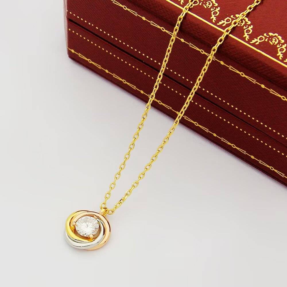 Cartier カルティエ レディース ネックレス ジュスト アン クル 750 YG WG ダイヤモンド ブランドジュエリー 普段使い - 画像 5