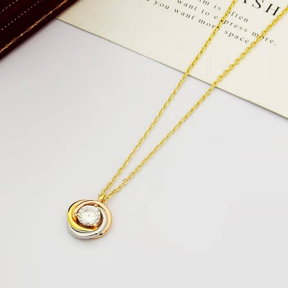 Cartier カルティエ レディース ネックレス ジュスト アン クル 750 YG WG ダイヤモンド ブランドジュエリー 普段使い - 画像 9