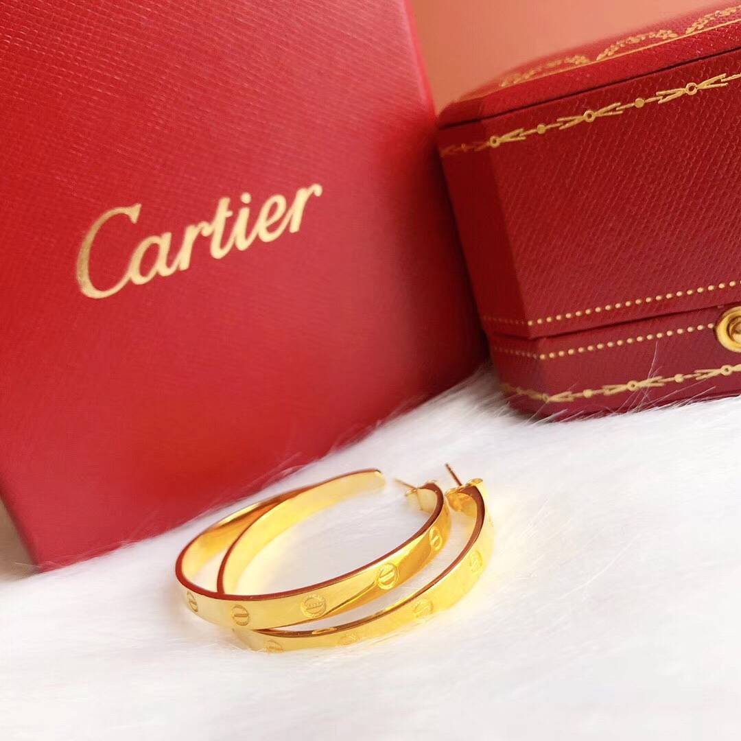 Cartier カルティエ レディース ピアス ジュスト アン クル 750 ダイヤモンド 1P ブランドジュエリー 普段使い ギフト - 画像 4