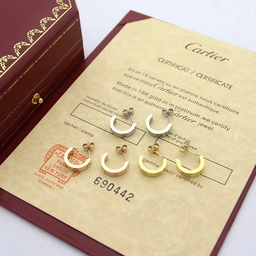 Cartier カルティエ レディース ピアス ラブ レッドゴールド ホワイトゴールド ダイヤモンド ブランドジュエリー 普段使い ギフト