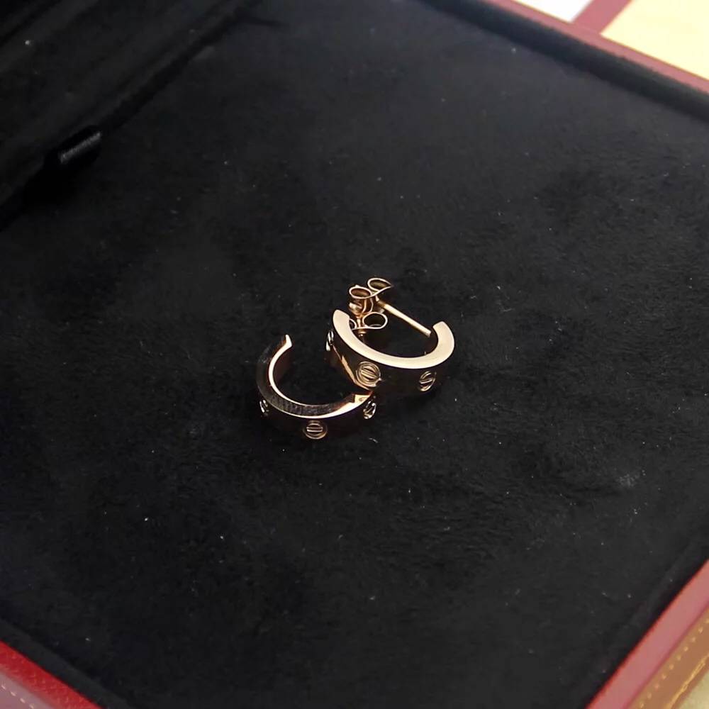 Cartier カルティエ レディース ピアス ラブ レッドゴールド ホワイトゴールド ダイヤモンド ブランドジュエリー 普段使い ギフト - 画像 3