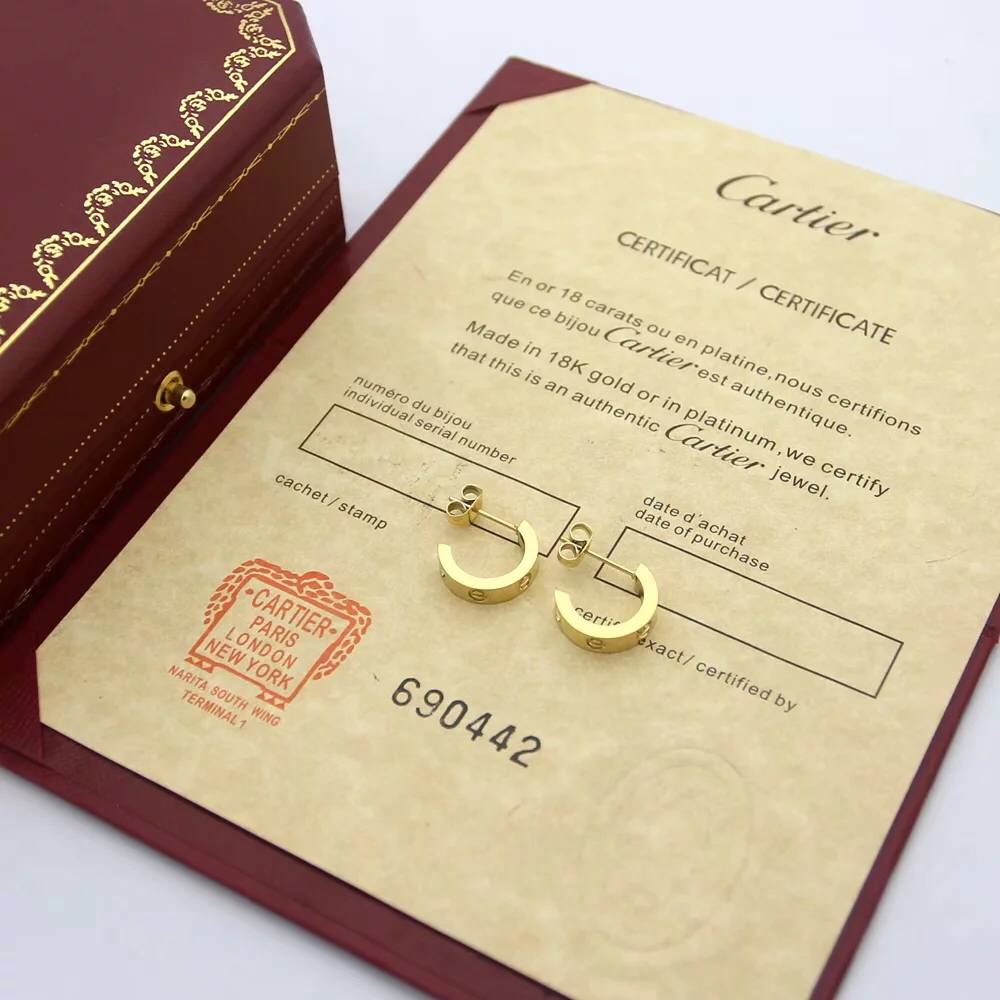 Cartier カルティエ レディース ピアス ラブ レッドゴールド ホワイトゴールド ダイヤモンド ブランドジュエリー 普段使い ギフト - 画像 5