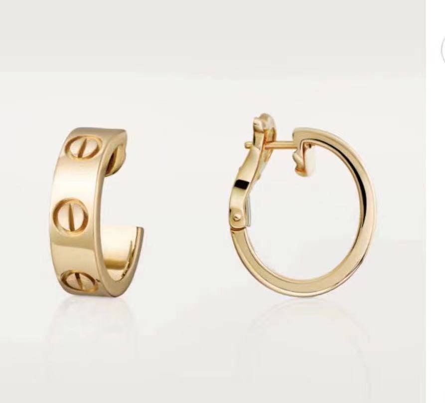 Cartier カルティエ レディース ピアス LOVE ラブリング 750 18金 YG WG PG ブランドジュエリー 普段使い ギフト