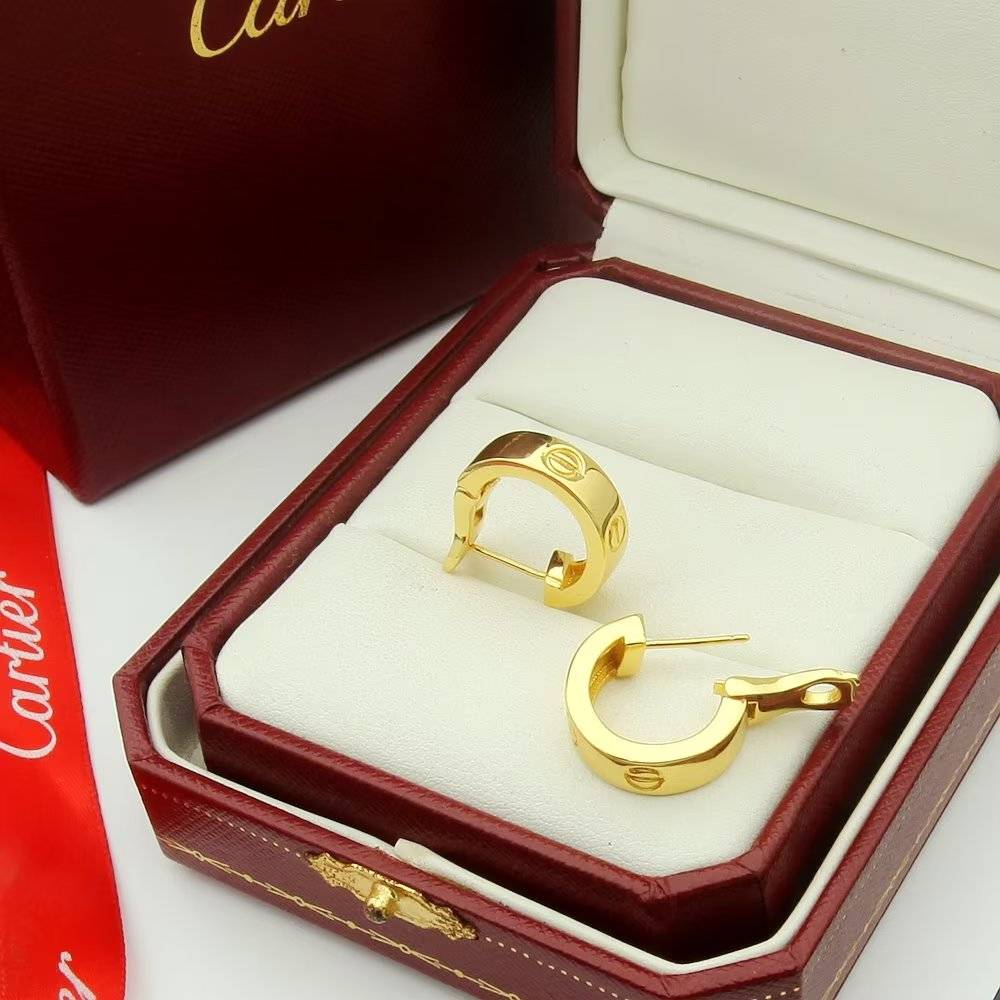 Cartier カルティエ レディース ピアス LOVE ラブリング 750 18金 YG WG PG ブランドジュエリー 普段使い ギフト - 画像 2