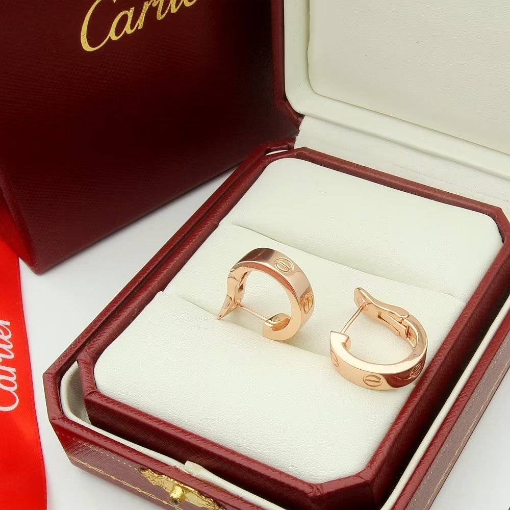 Cartier カルティエ レディース ピアス LOVE ラブリング 750 18金 YG WG PG ブランドジュエリー 普段使い ギフト - 画像 3