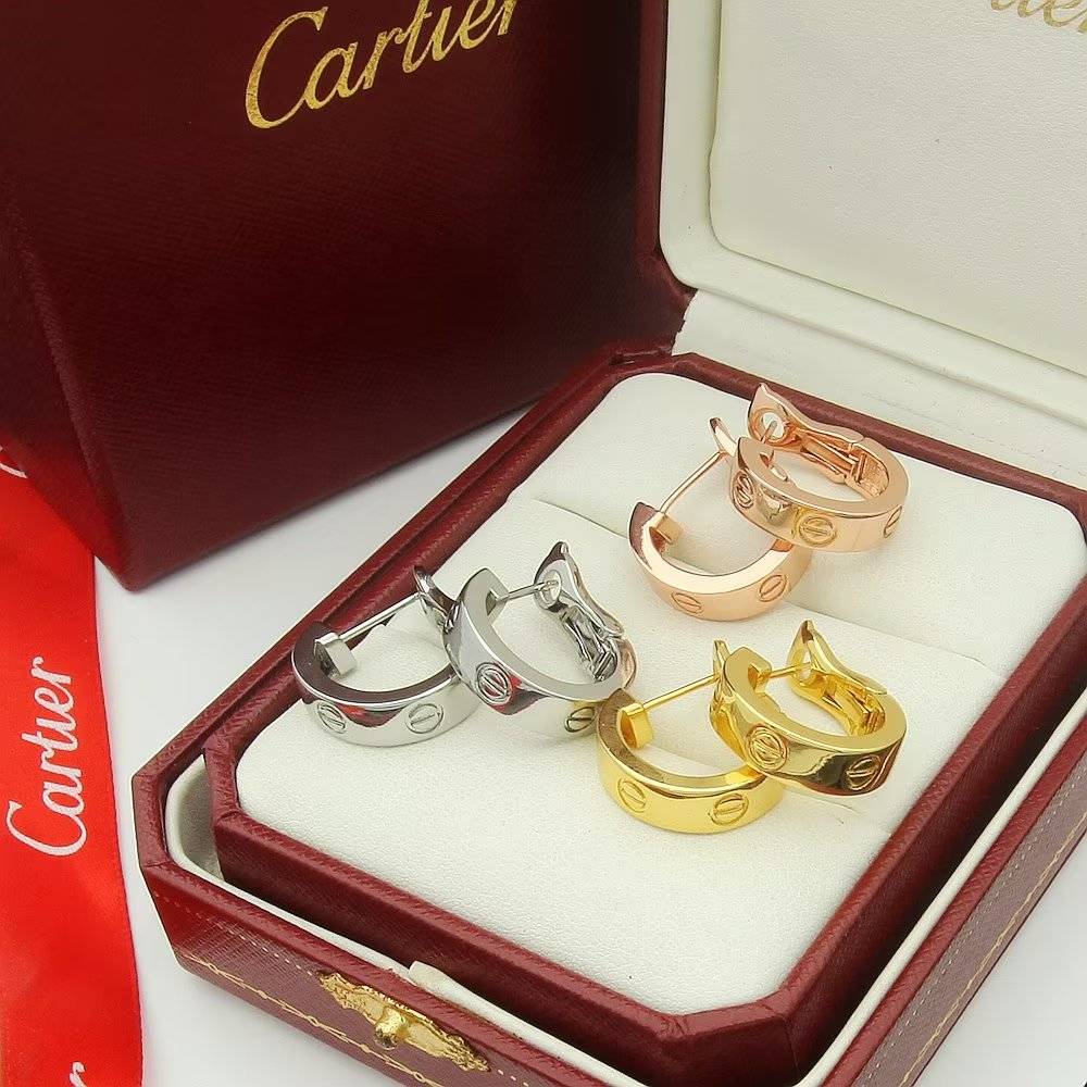 Cartier カルティエ レディース ピアス LOVE ラブリング 750 18金 YG WG PG ブランドジュエリー 普段使い ギフト - 画像 7