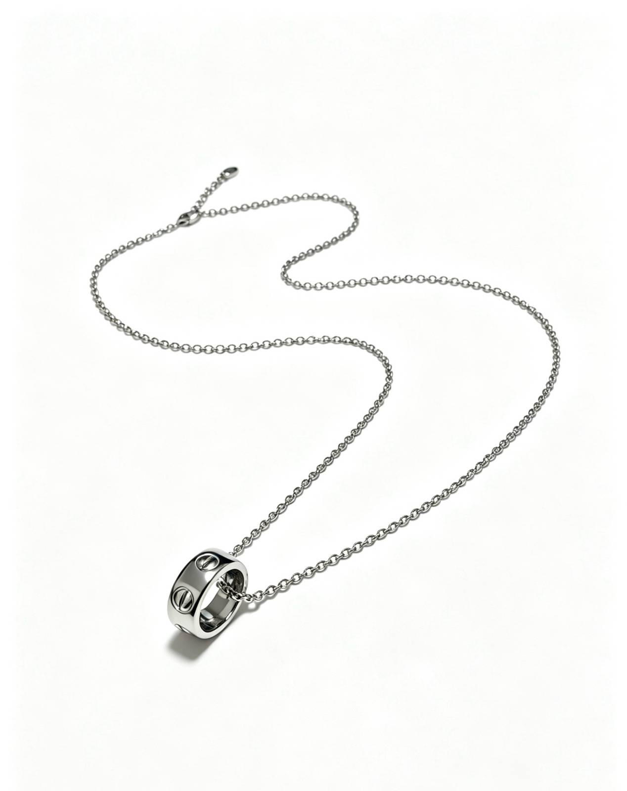 Cartier カルティエ レディース ネックレス ジュスト アン クル K18WG ブランドジュエリー 普段使い ギフト