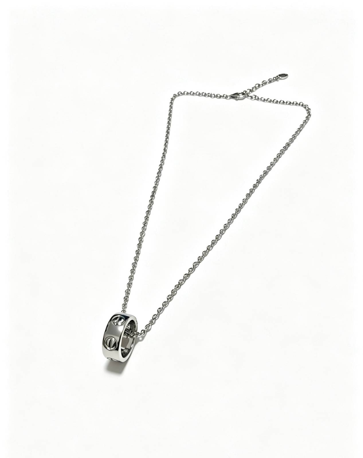 Cartier カルティエ レディース ネックレス ジュスト アン クル K18WG ブランドジュエリー 普段使い ギフト - 画像 9