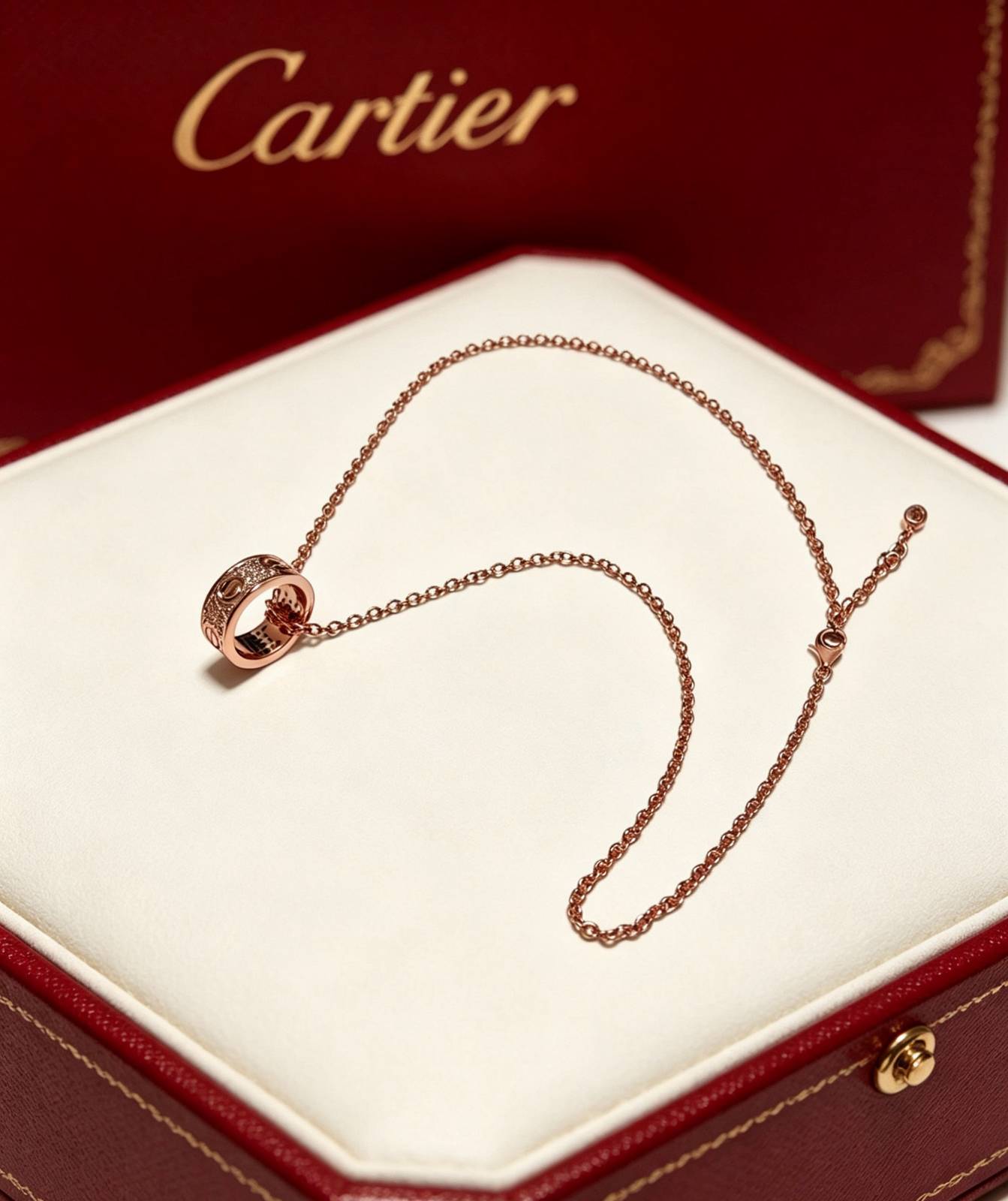 Cartier カルティエ レディース ネックレス ジュスト アン クル 750 YG ブランドジュエリー 普段使い ギフト - 画像 2