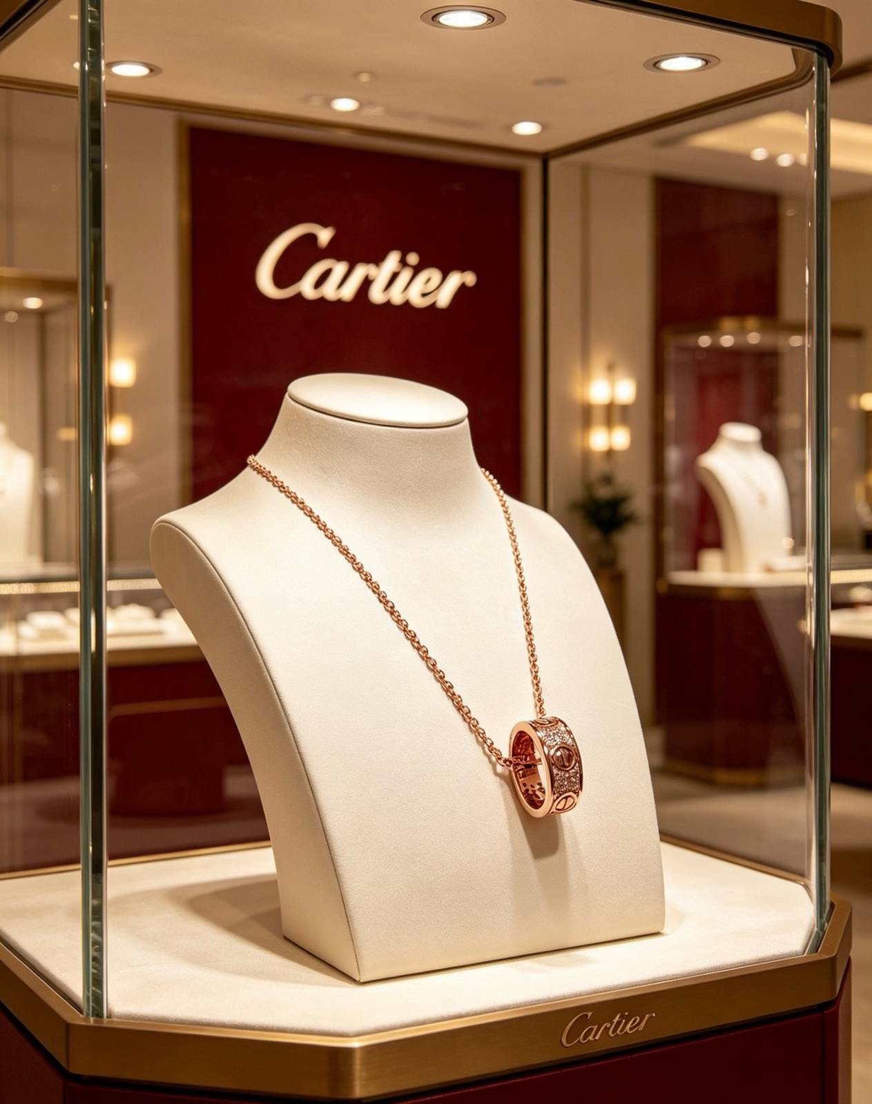 Cartier カルティエ レディース ネックレス ジュスト アン クル 750 YG ブランドジュエリー 普段使い ギフト - 画像 3