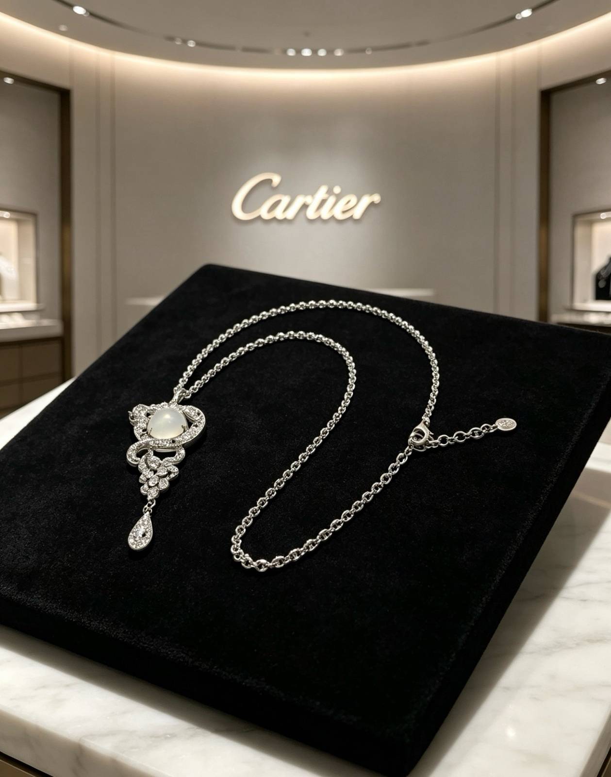 Cartier カルティエ レディース ネックレス パンテール ダイヤモンド ホワイトゴールド ブランドジュエリー プレゼント - 画像 12