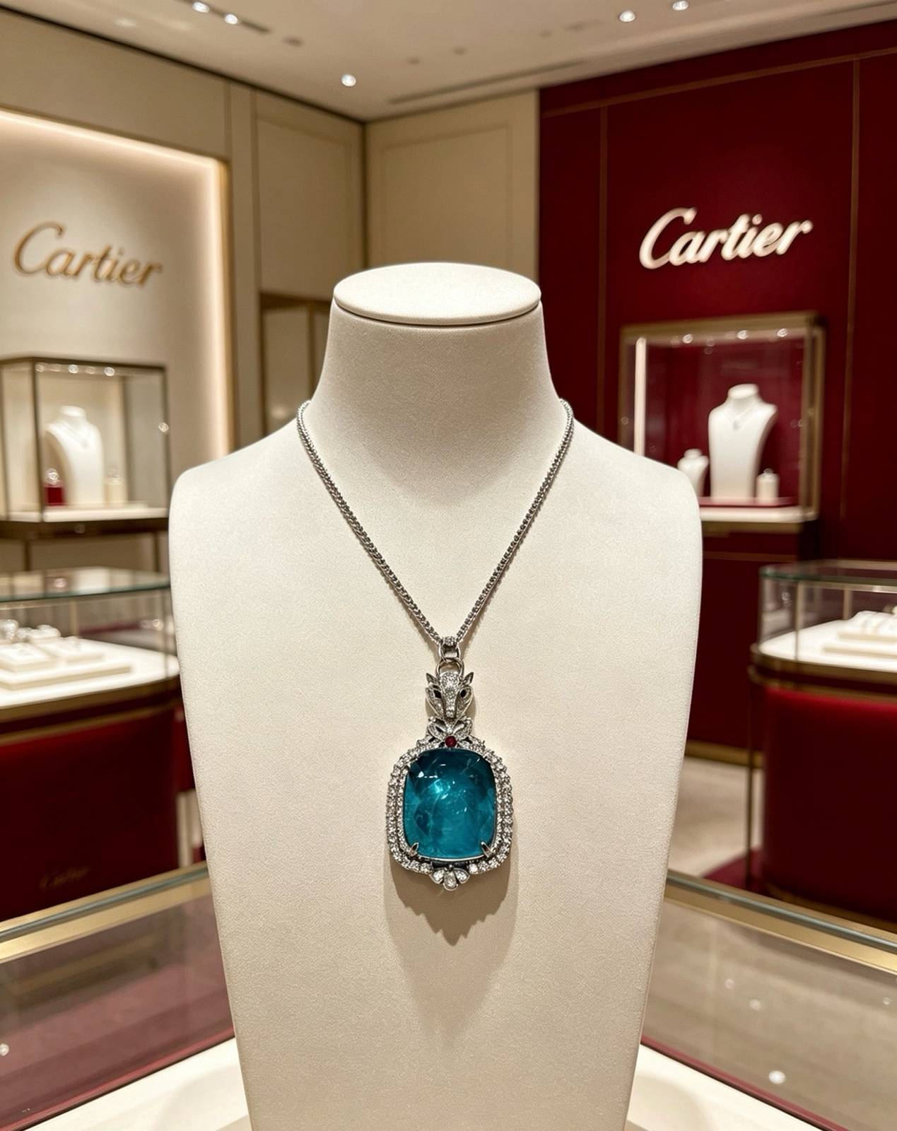 Cartier カルティエ レディース ネックレス パンテール ホワイトゴールド ダイヤモンド ブランドジュエリー 普段使い ギフト - 画像 11