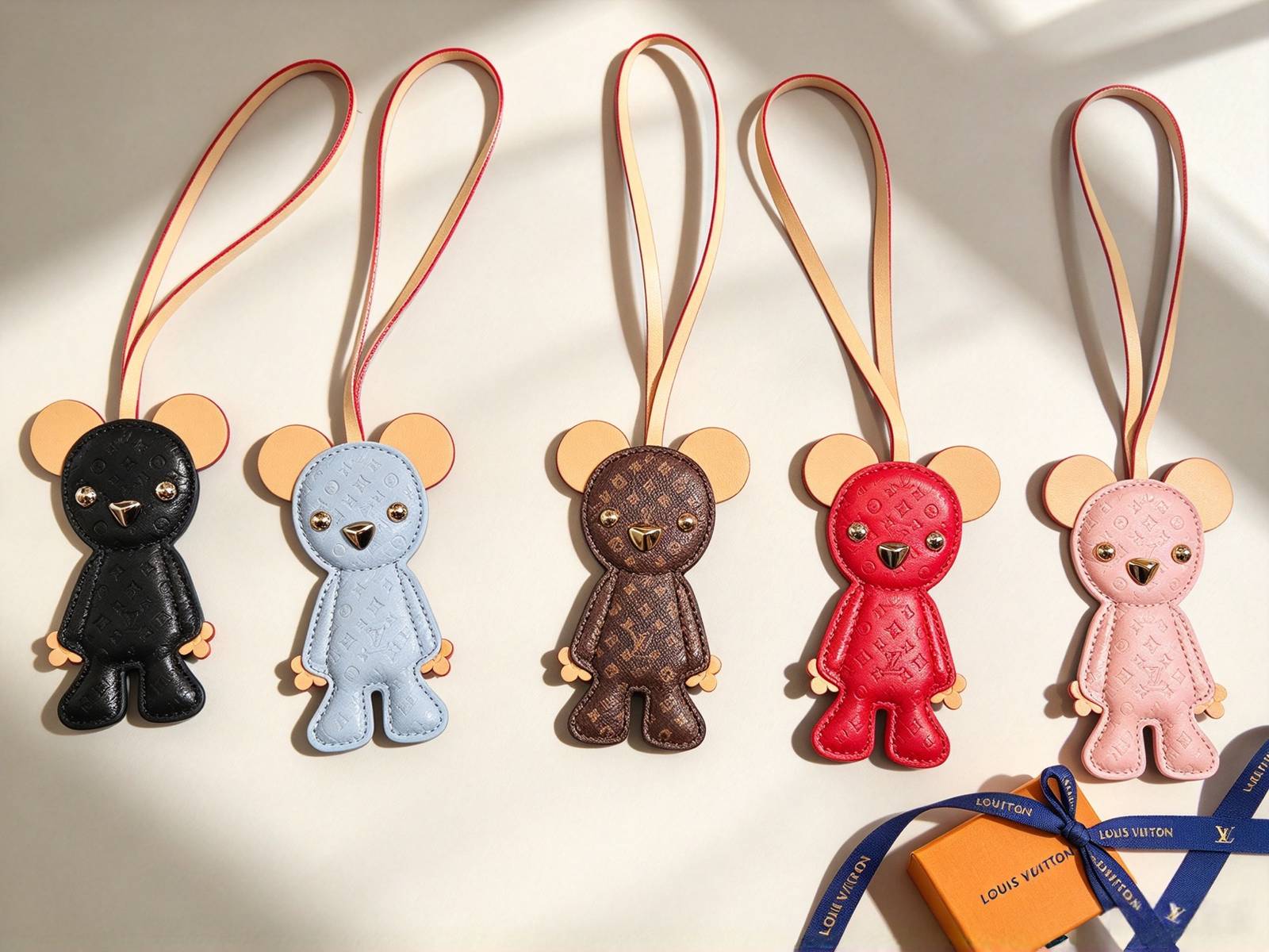 LOUIS VUITTON ルイヴィトン レディース キーホルダー モノグラム レザー キャラクター キーリング ブランドアクセサリー ギフト