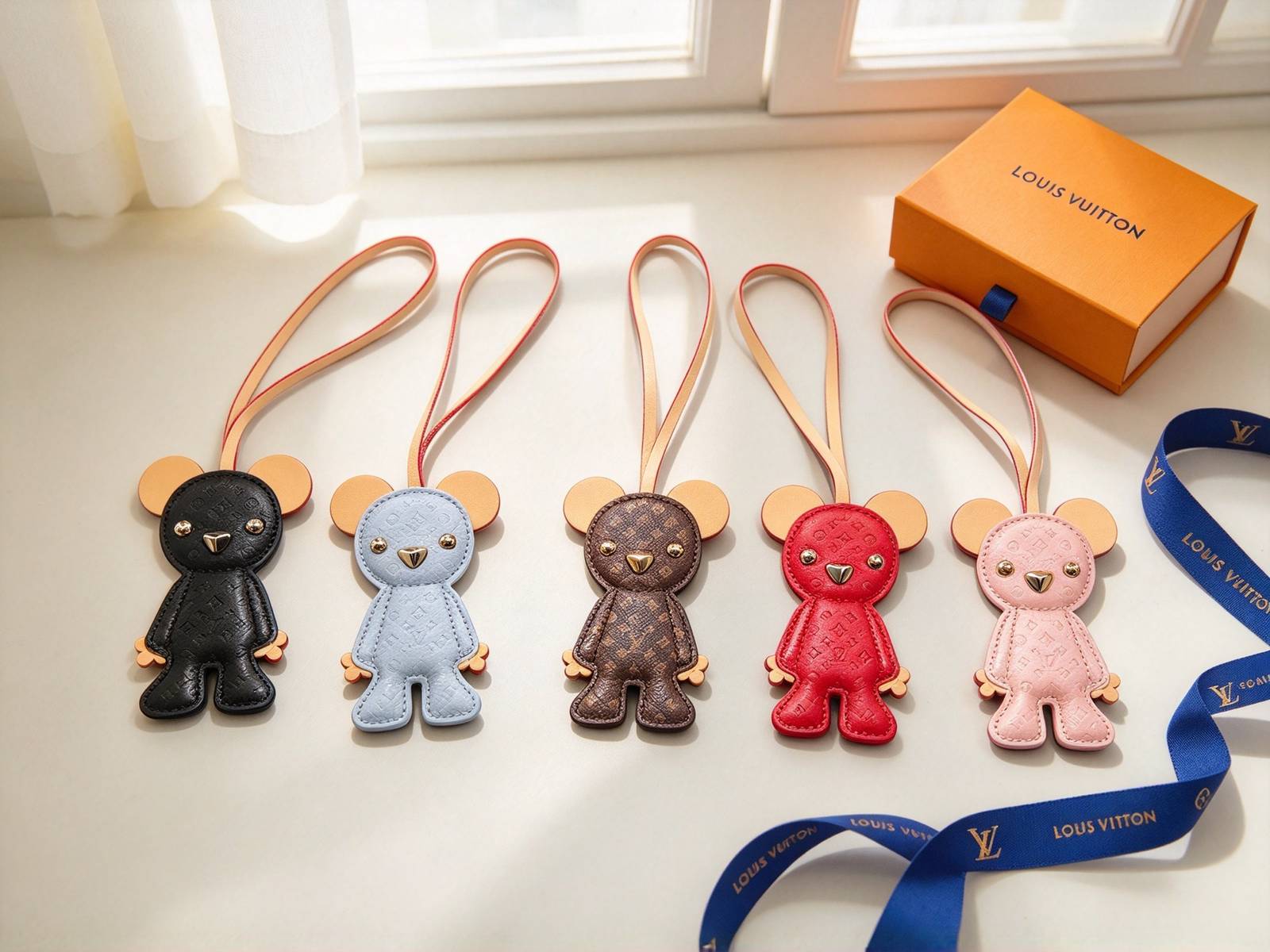 LOUIS VUITTON ルイヴィトン レディース キーホルダー モノグラム レザー キャラクター キーリング ブランドアクセサリー ギフト - 画像 9