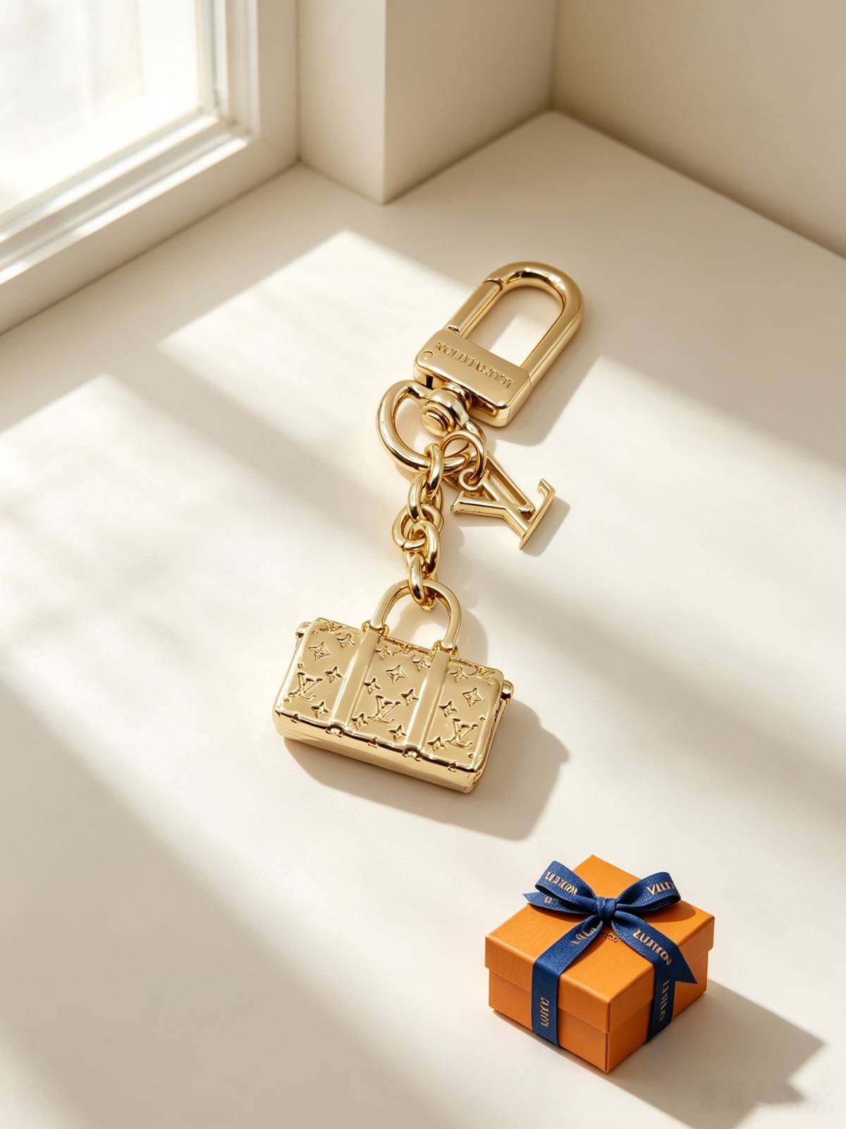 LOUIS VUITTON ルイヴィトン レディース キーホルダー モノグラム ブルーミング ゴールド仕上げ シルバーカラー ブランドアクセサリー 251678 - 画像 3