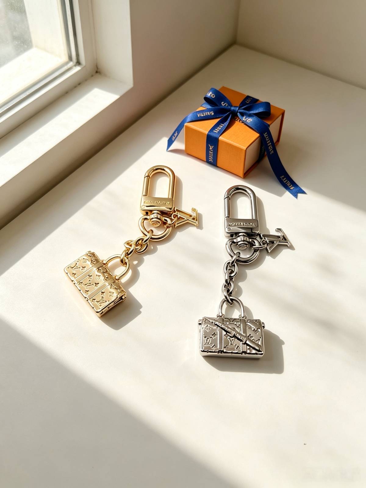 LOUIS VUITTON ルイヴィトン レディース キーホルダー モノグラム ブルーミング ゴールド仕上げ シルバーカラー ブランドアクセサリー 251678 - 画像 6