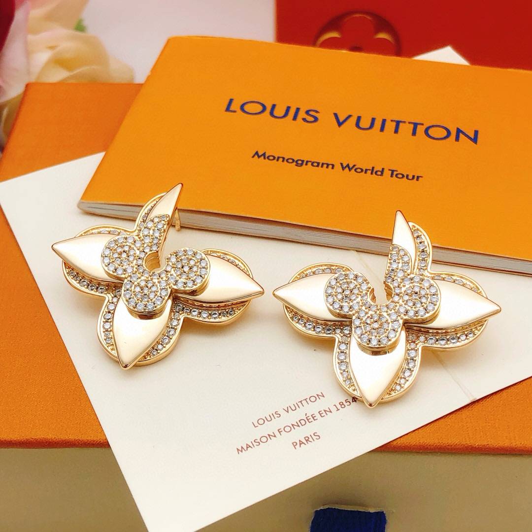 LOUIS VUITTON ルイヴィトン レディース ピアス モノグラム ブロッサム ゴールド仕上げ ブランドアクセサリー 普段使い - 画像 6