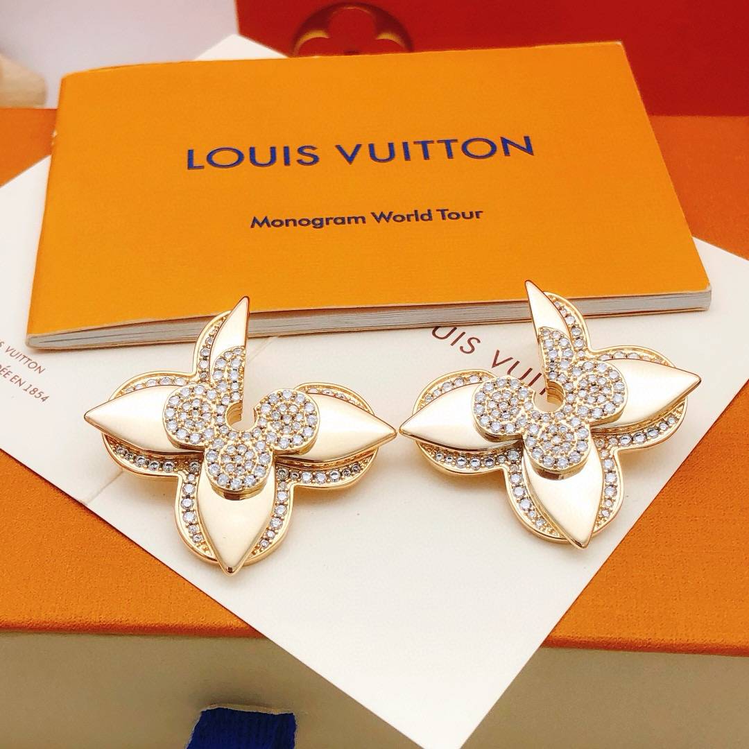 LOUIS VUITTON ルイヴィトン レディース ピアス モノグラム ブロッサム ゴールド仕上げ ブランドアクセサリー 普段使い - 画像 8
