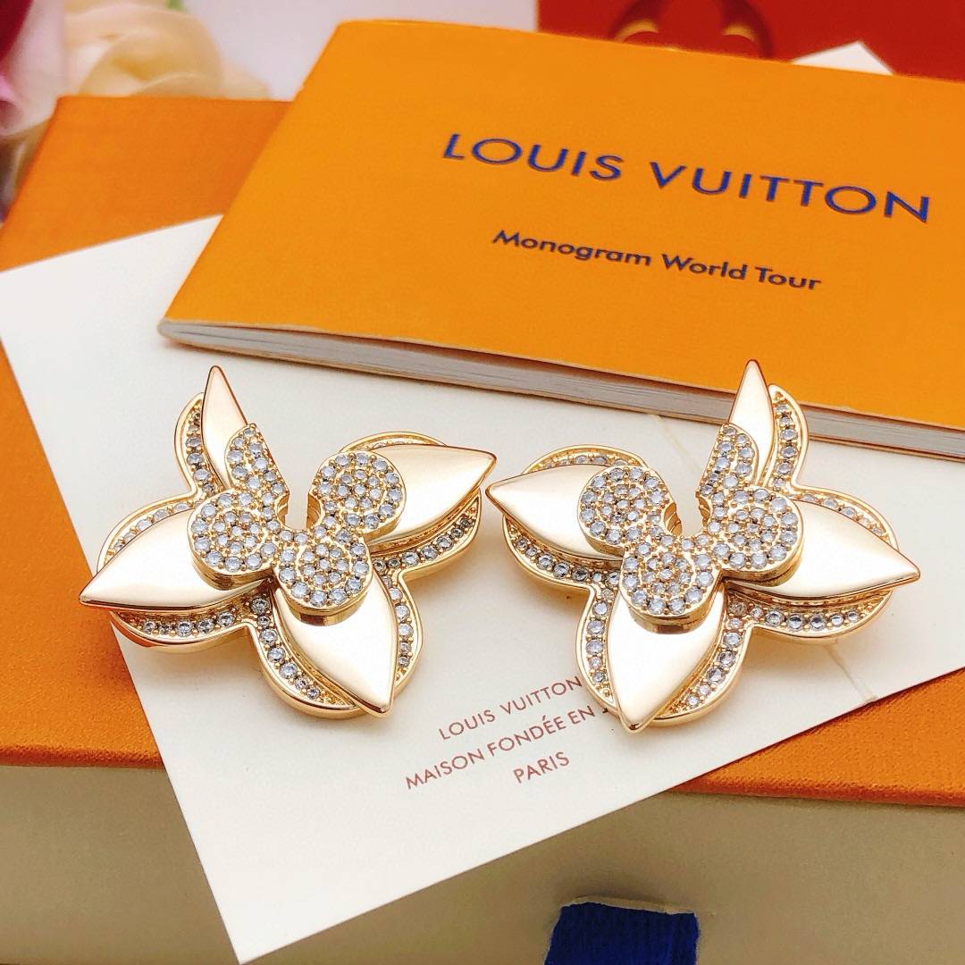 LOUIS VUITTON ルイヴィトン レディース ピアス モノグラム ブロッサム ゴールド仕上げ ブランドアクセサリー 普段使い - 画像 9