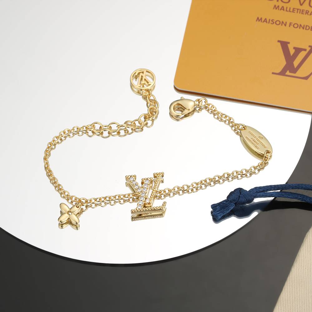 LOUIS VUITTON ルイヴィトン レディース ブレスレット LVイニシャル ゴールド仕上げ トレンド ブランドアクセサリー - 画像 6