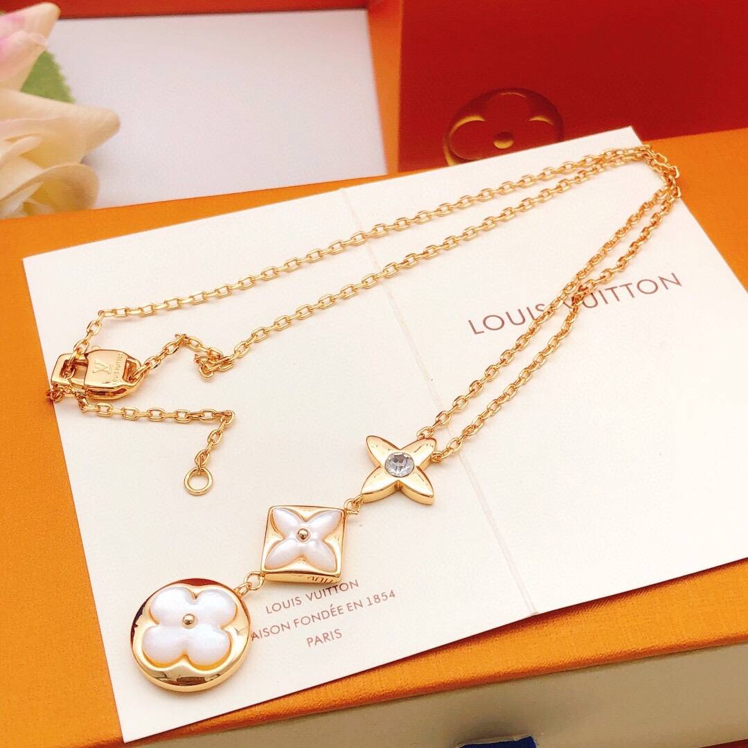 LOUIS VUITTON ルイヴィトン レディース ネックレス モノグラム ゴールド仕上げ ブランドアクセサリー ロゴネックレス - 画像 6