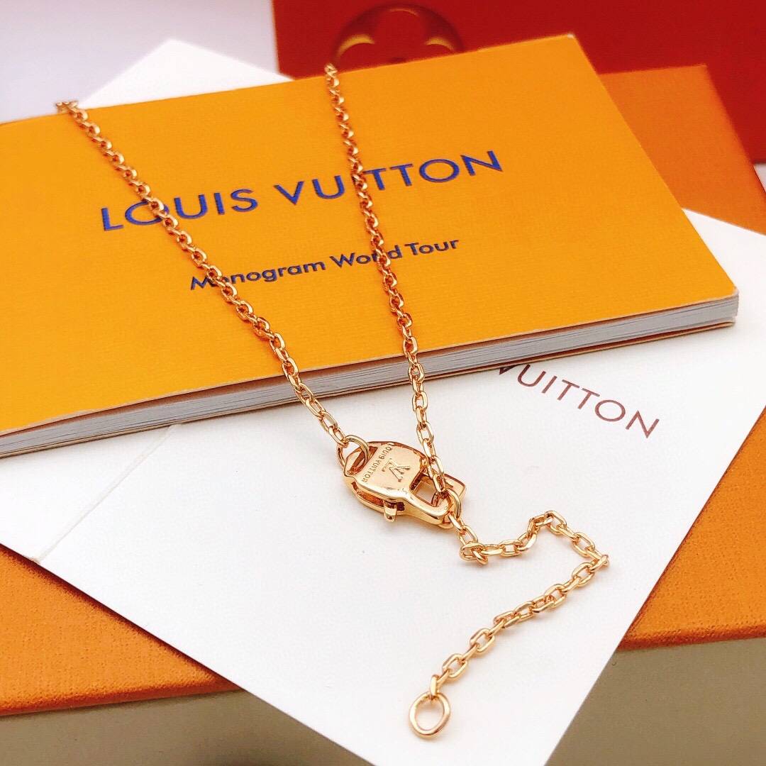 LOUIS VUITTON ルイヴィトン レディース ネックレス モノグラム ゴールド仕上げ ブランドアクセサリー ロゴネックレス - 画像 8