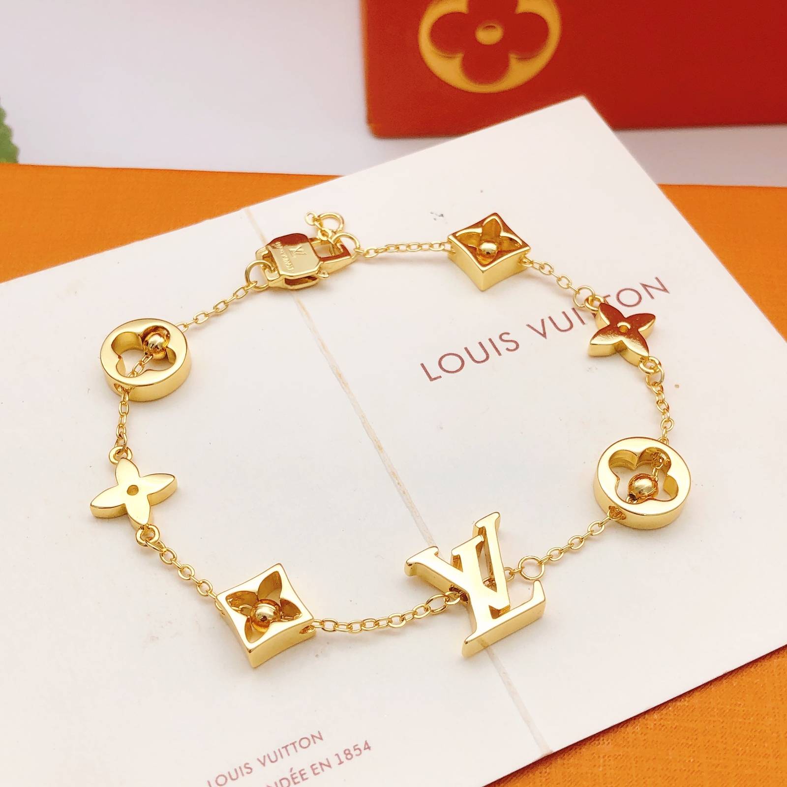 LOUIS VUITTON ルイヴィトン レディース ブレスレット モノグラム ブラスレ ヴォルト ゴールド仕上げ ブランドアクセサリー プチギフト - 画像 3