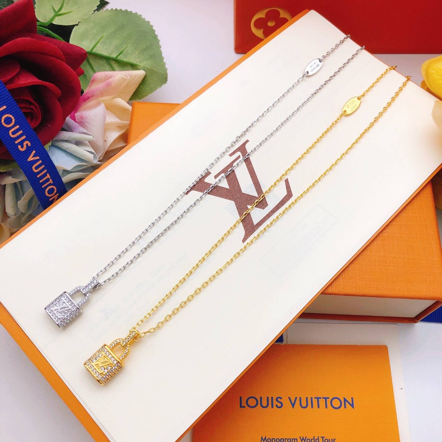 LOUIS VUITTON ルイヴィトン レディース ネックレス モノグラム カデナ ブランドアクセサリー プチギフト ギフト ブランドネックレス - 画像 2