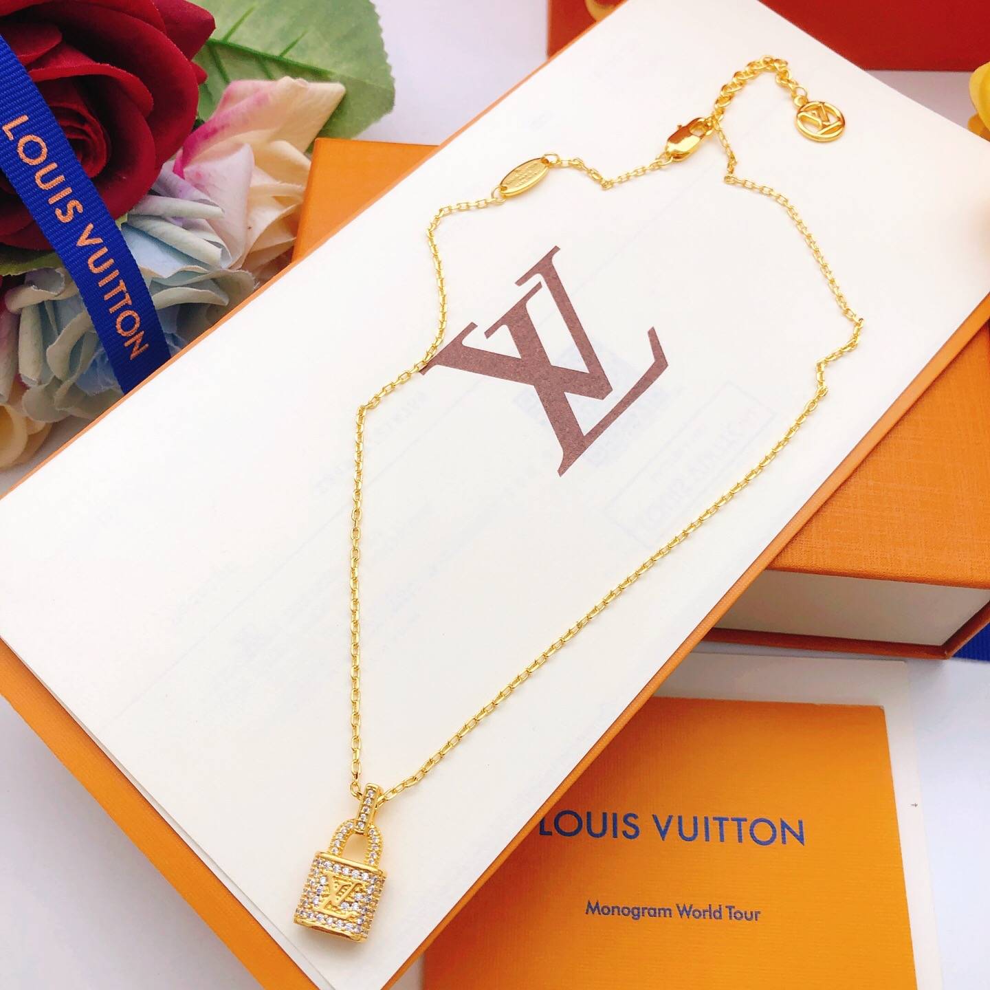 LOUIS VUITTON ルイヴィトン レディース ネックレス モノグラム カデナ ブランドアクセサリー プチギフト ギフト ブランドネックレス - 画像 3