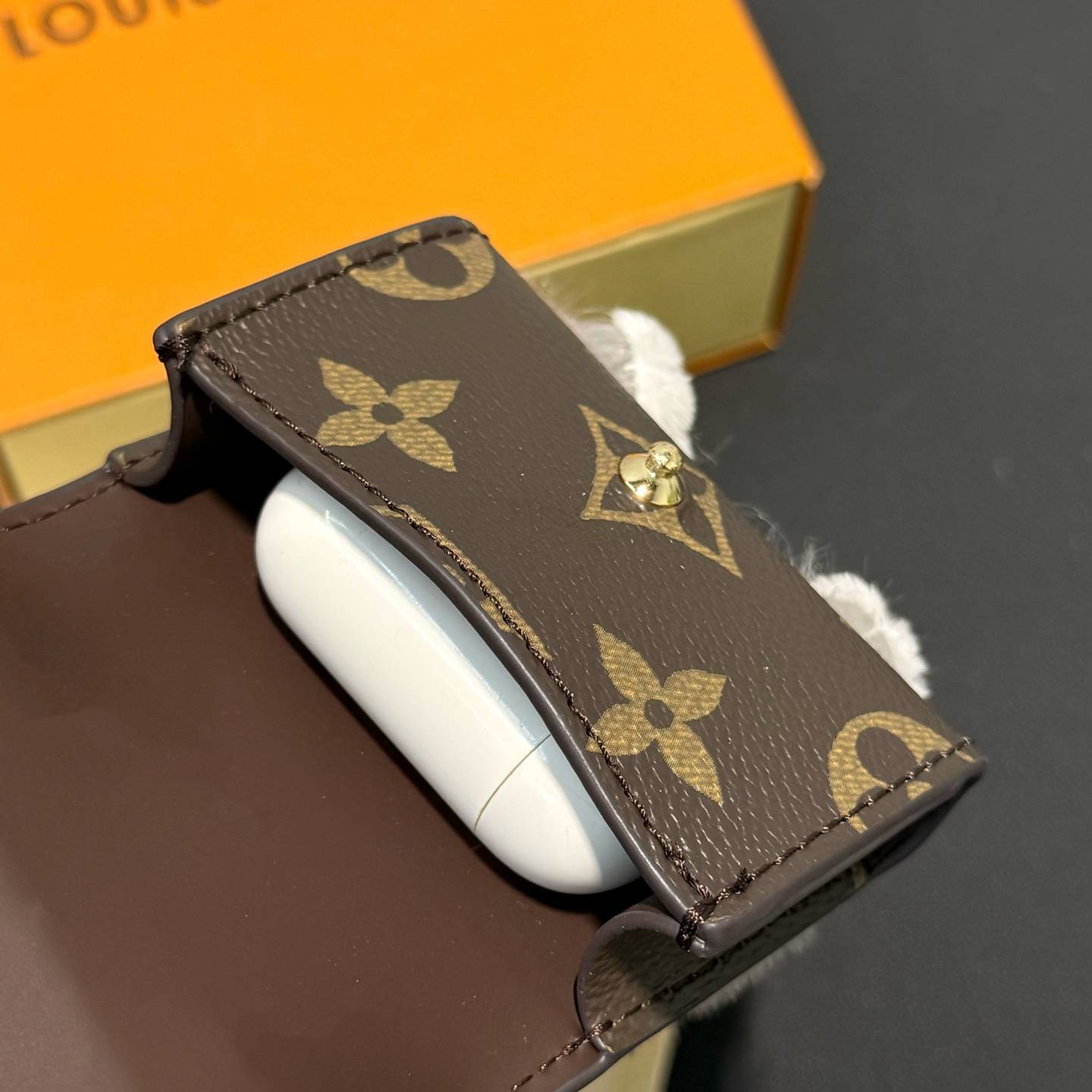 LOUIS VUITTON ルイヴィトン レディース アクセサリー キーホルダー モノグラム LVカットン ブラウン グレー - 画像 3