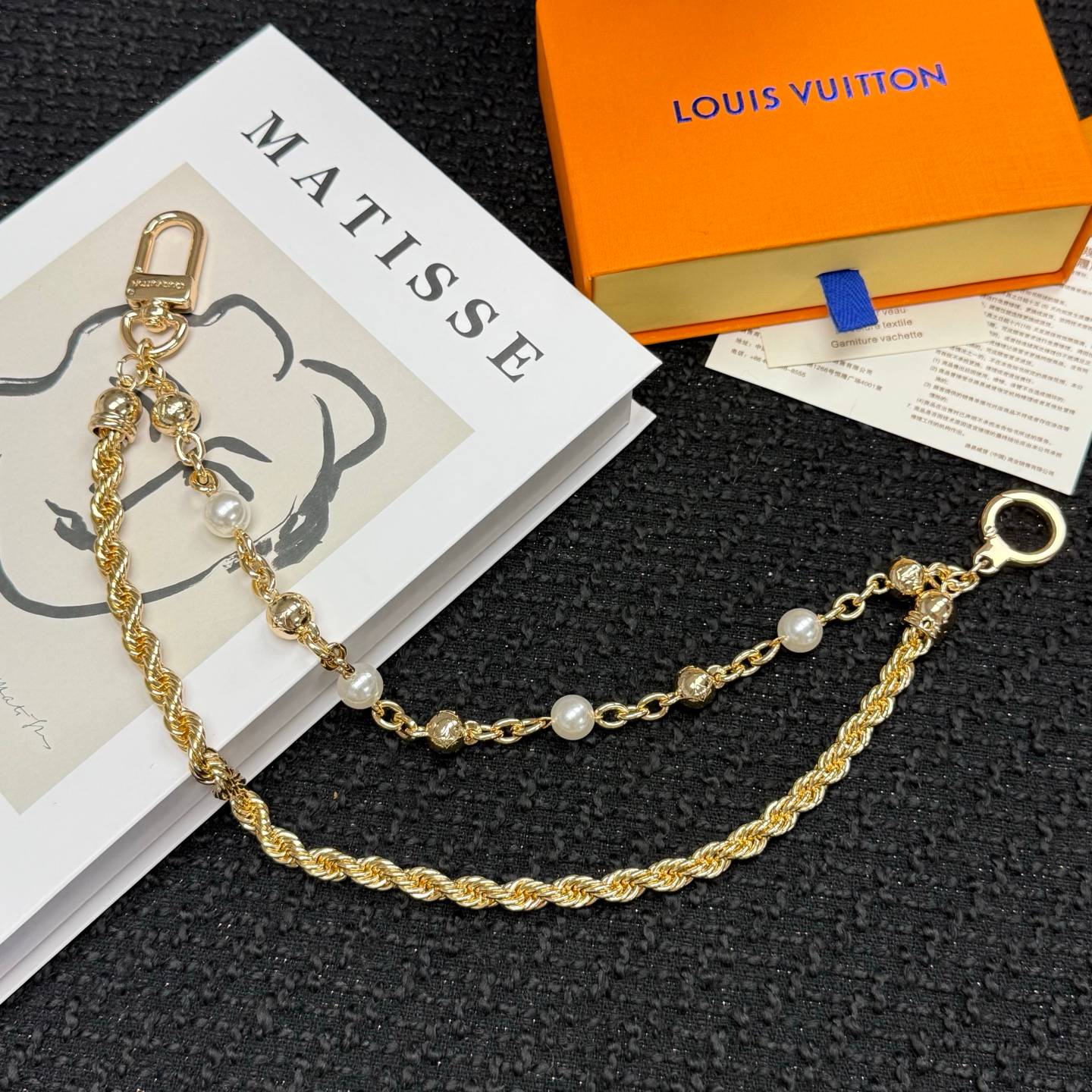 LOUIS VUITTON ルイヴィトン レディース ブレスレット モノグラム ブラスレ チェーン ペアリーチェーン シルバーカラー ゴールド仕上げ ブランドア - 画像 1